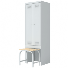 Шкаф MET  2-1 с выдвижной скамьей